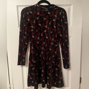 TOPSHOP velvet flower dress, US size 4
